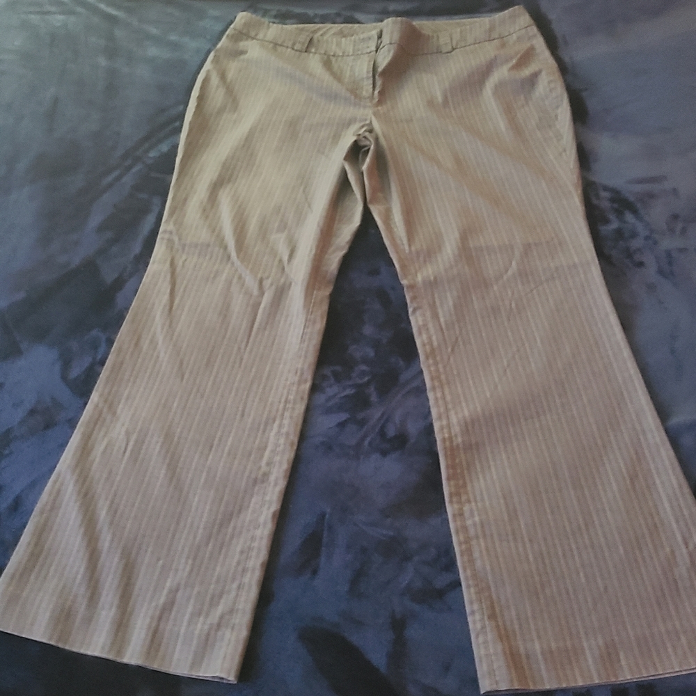 New York and Co. Grey pinstripe dress pants.